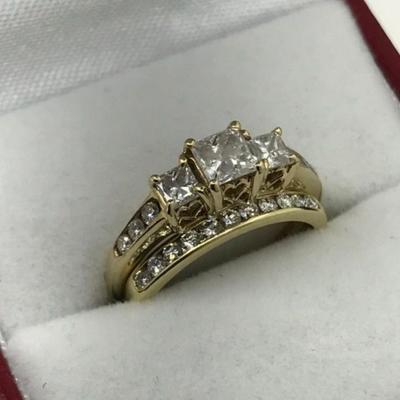 14 k gold diamond ring
