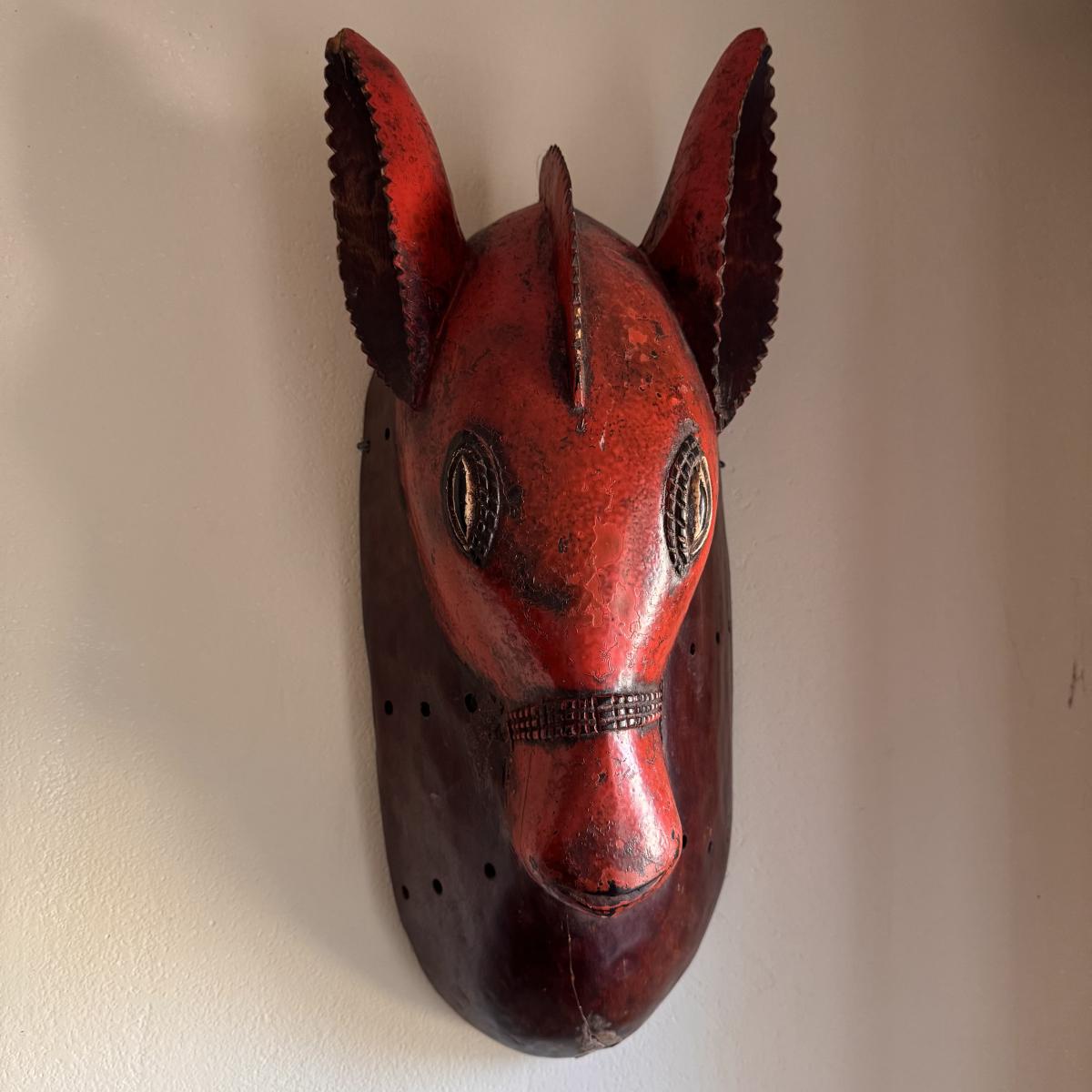 Red African Animal Mask (SW-MK) | EstateSales.org