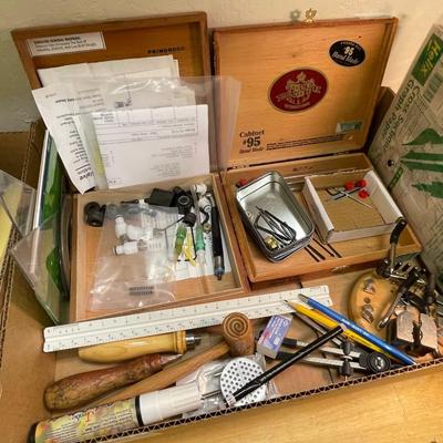 2 Boxes of Misc. woodworking tools