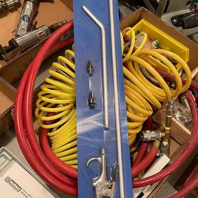 Lot of Air Compressor Hoses & Attachments