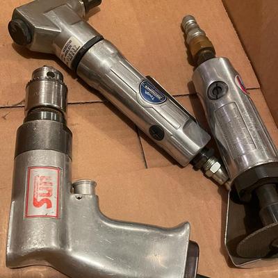 Lot of 3 air tools - rotary/ratchet/etc