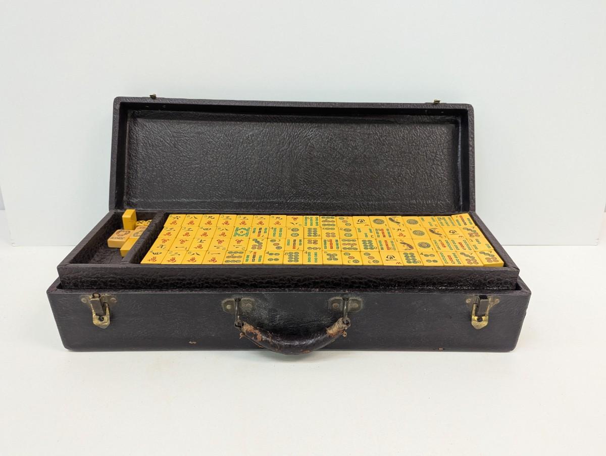 Pung Chow Mahjong Tiles w/ Box & 1923 How To Play Pung Chow Book ...