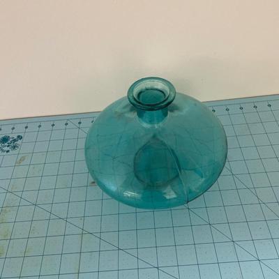 Blue glass vase