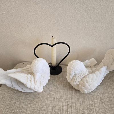 Birds and candle stick