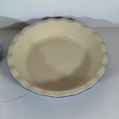 LOT 19D: Terracotta Apple Baker, Egg Serving Plate & More