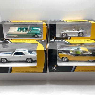 LOT 667: Eight K-Line Kruiser Die Cast Cars 1:43 Scale in Original Boxes