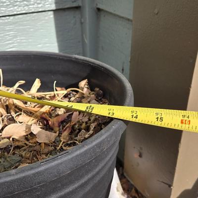 Large Black Plastic Planter