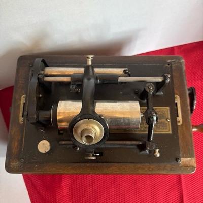 Sale Photo Thumbnail #4: Antique Edison standard phonograph and Edison phonograph wax cylinders