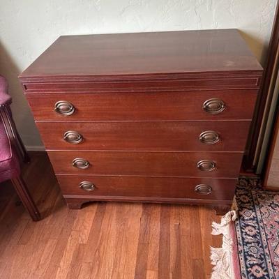 Sale Photo Thumbnail #18: Mengel four drawer chest 
34 inches wide 19 inches deep 32 inches tall some scratches and marks on top