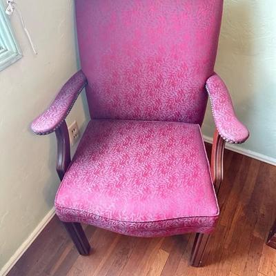 Sale Photo Thumbnail #25: Red armchair by Kimball manufacturing 27 inches wide 37 inches tall