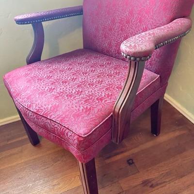 Sale Photo Thumbnail #26: Red armchair by Kimball manufacturing 27 inches wide 37 inches tall