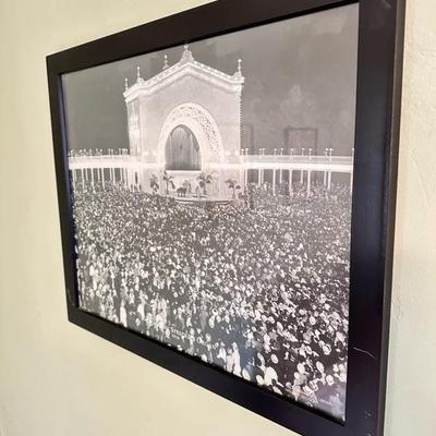 Sale Photo Thumbnail #52: Framed photograph/poster, Balboa Park, Spreckles, Organ 1910 22 inches wide 18 inches tall
