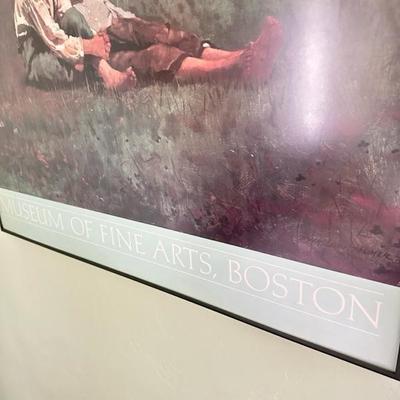 Sale Photo Thumbnail #58: Framed museum of fine arts Boston poster 31” x 25”