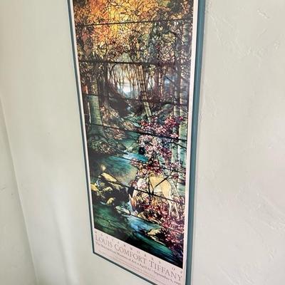 Sale Photo Thumbnail #65: Frame Tiffany poster 18” x 42” crack in glass. See picture.