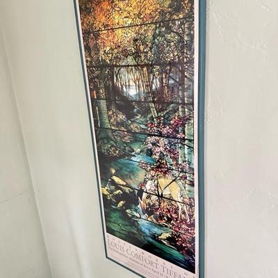 Sale Photo Thumbnail #66: Frame Tiffany poster 18” x 42” crack in glass. See picture.