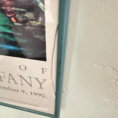 Sale Photo Thumbnail #68: Frame Tiffany poster 18” x 42” crack in glass. See picture.