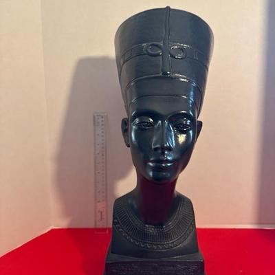 Sale Photo Thumbnail #96: Plaster Egyptian bust statue, damaged from the back see in picture