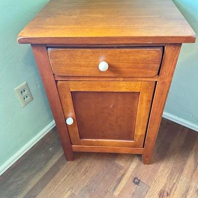 Sale Photo Thumbnail #101: Wood cabinet/nightstand 19 inches wide 16 inches deep 27 inches tall