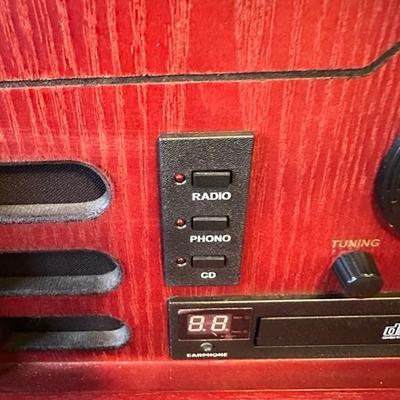Sale Photo Thumbnail #156: Combination radio, phono, CD, and cassette player