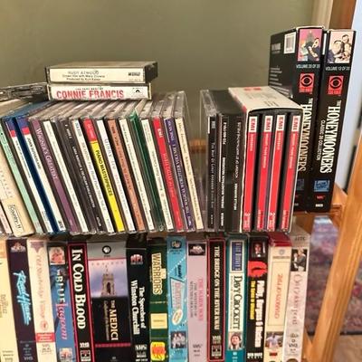 Sale Photo Thumbnail #174: Media rack with a variety of VHS and DVDs 22 inches wide 47 inches tall

Rack needs to be tightened 