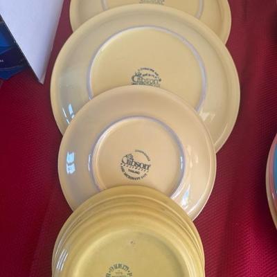 Sale Photo Thumbnail #199: 5 dinner plates 4 bowls unmarked 