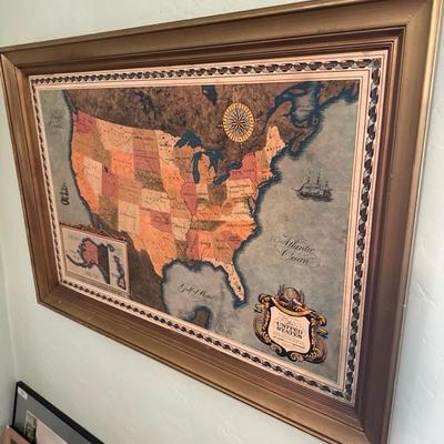 Sale Photo Thumbnail #251: Frame United States map 41” x 29”