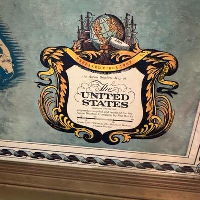 Sale Photo Thumbnail #252: Frame United States map 41” x 29”