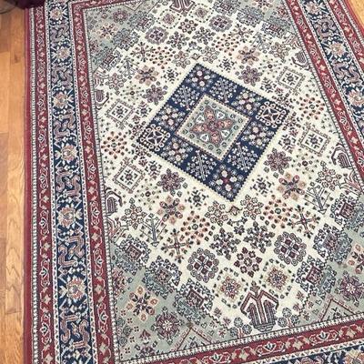 Sale Photo Thumbnail #265: Floor rug 89” x 63” see pictures to see rug repair