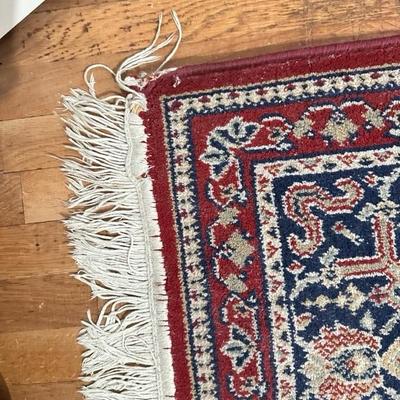 Sale Photo Thumbnail #264: Floor rug 89” x 63” see pictures to see rug repair