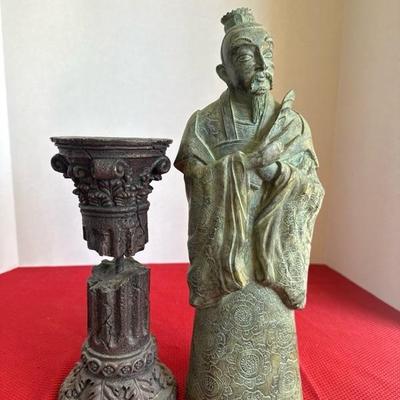 Sale Photo Thumbnail #282: 1 Resin candle holder 1 Resin figurine 