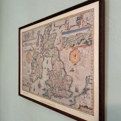 Sale Photo Thumbnail #322: Framed John Speed's Map of the British isles
Width 22 inches X length 17 inches