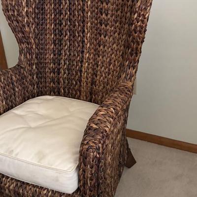 Wicker Arm Chair with Cushion