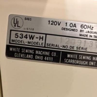 White Super Lock 534 Surging Sewing Machine