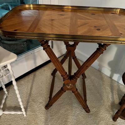 Vintage Convertible Tray Top Table
