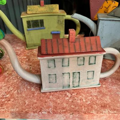 M. Tiller House Teapot - White. Other colors listed separately.
