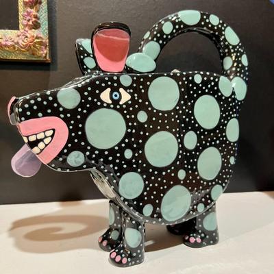 Whimsical Polka Dot Animal Teapot