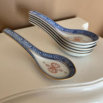 Chinese Rice Eye Grain Spoons, set of 6