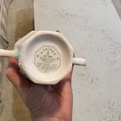 Vintage Independence Ironstone Interpeace Japan 1776 sugar and creamer set