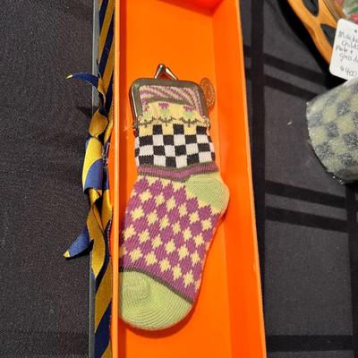 Mackenzie-Childs sock coin purse