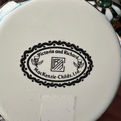 Mackenzie-Childs Courtly Check sugar bowl