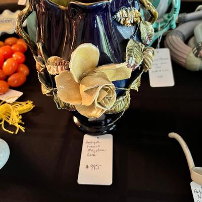 Antique French Majolica Vase