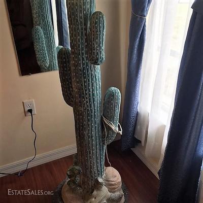 Tall Ceramic Cactus Lamp