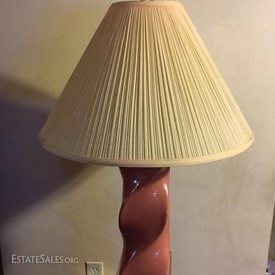 Tall Pink Contemporary Floor Lamp