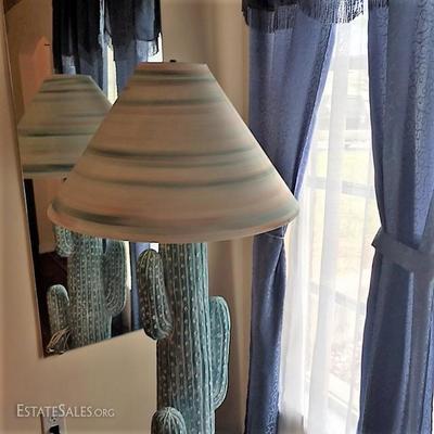 Tall Ceramic Cactus Lamp