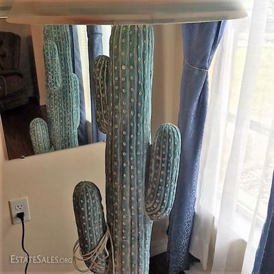 Tall Ceramic Cactus Lamp