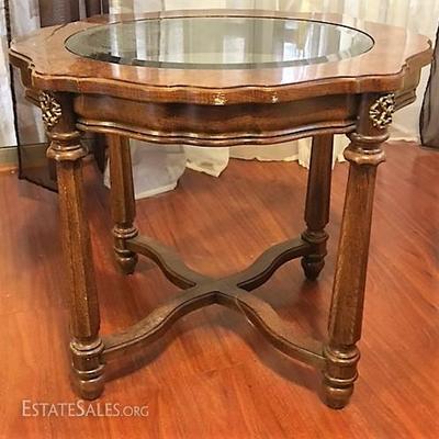 Glass Top Side Table