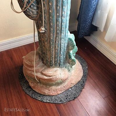 Tall Ceramic Cactus Lamp