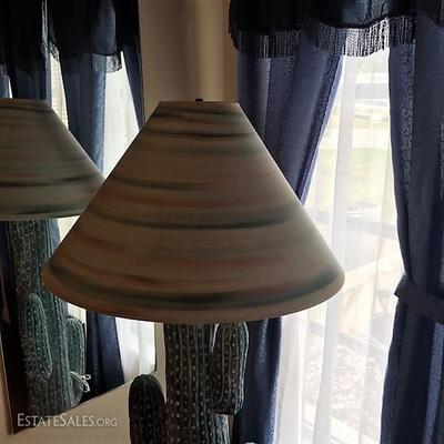 Tall Ceramic Cactus Lamp