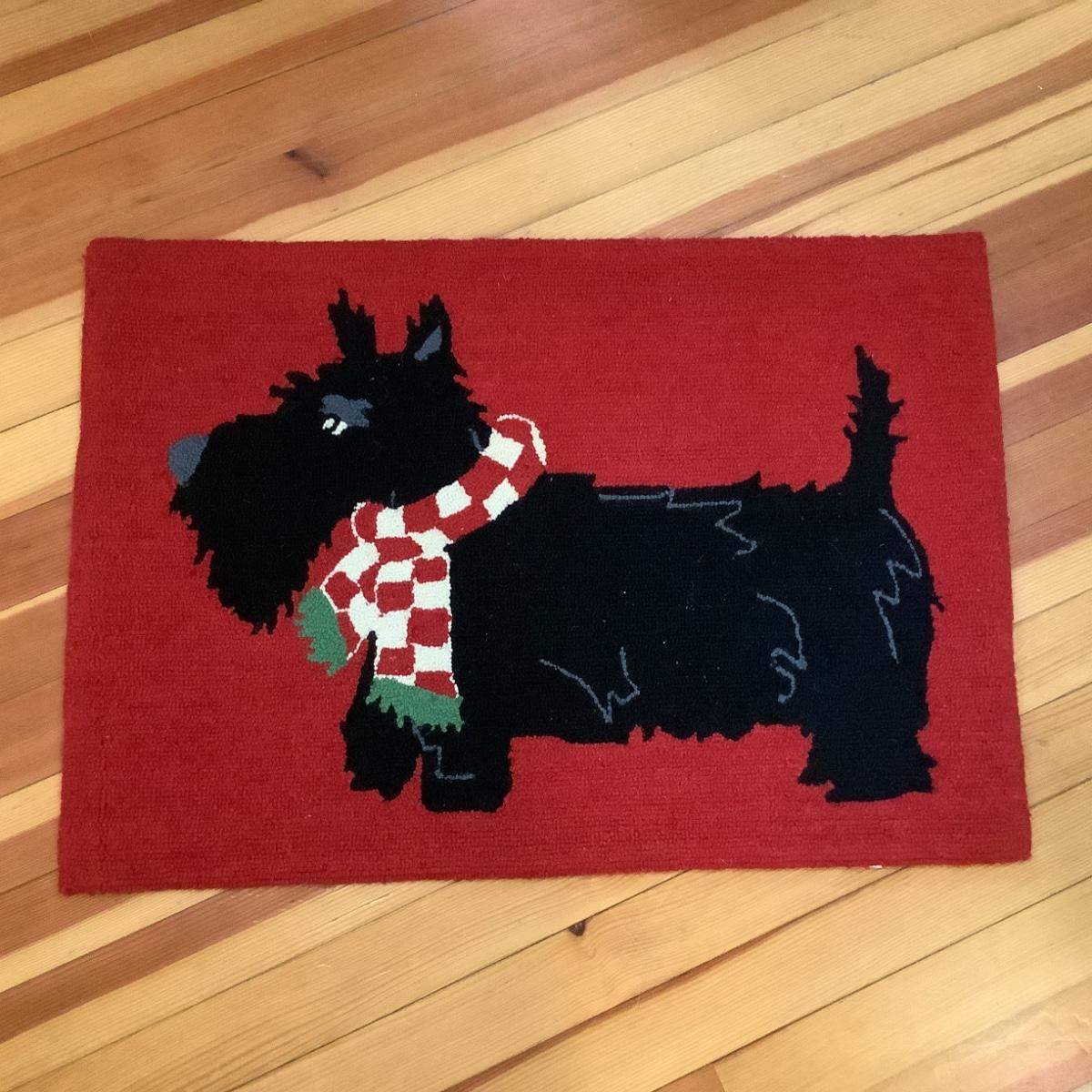Scotty Rug Mat K711 Scotty Dog Hooked Wool Rug | EstateSales.org