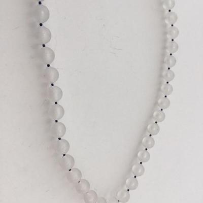 Clear beaded fashion necklace